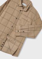 Khaki & Navy Plaid Corduroy Shirt