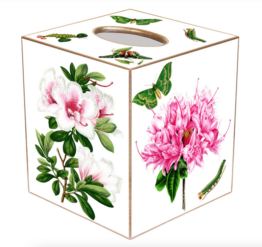 Pink Azaleas Tissue Box Cover