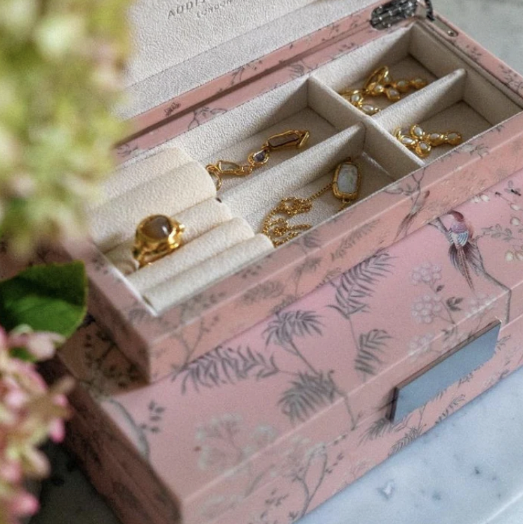 Pink Chinoiserie Jewelry Box
