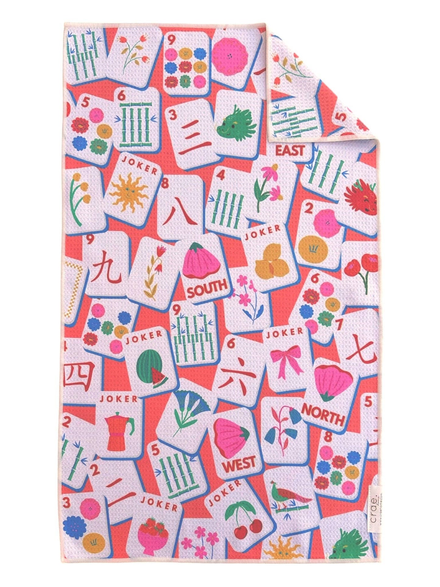 Bam: Double-Sided Hand Towel: Coral / Hand Towel (17 in x 27 in)
