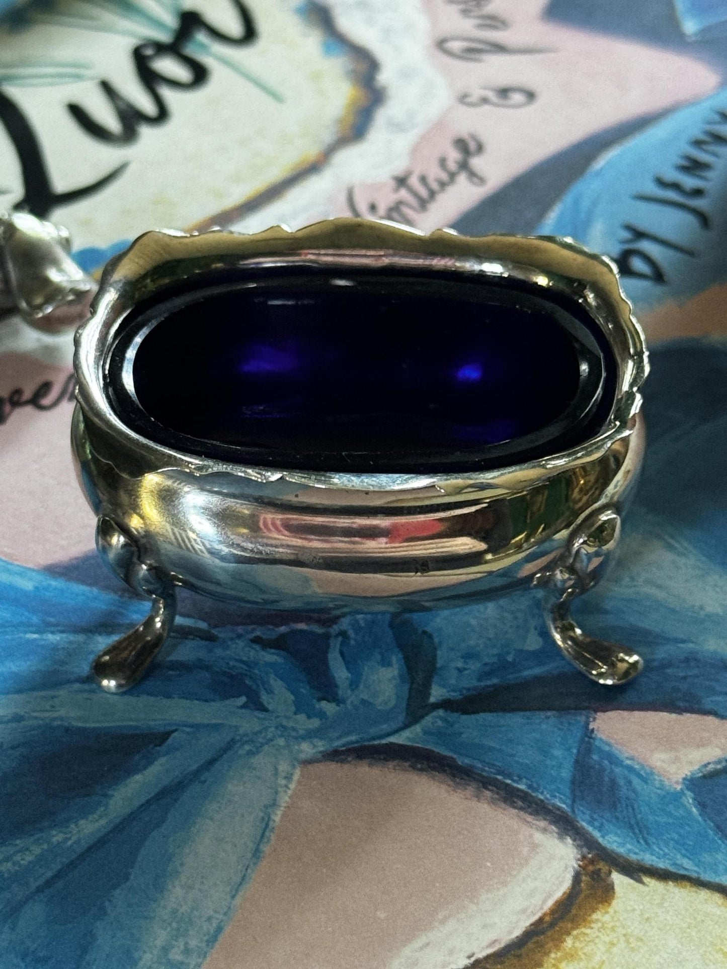 Footed Sterling Silver Open Salt Cellar