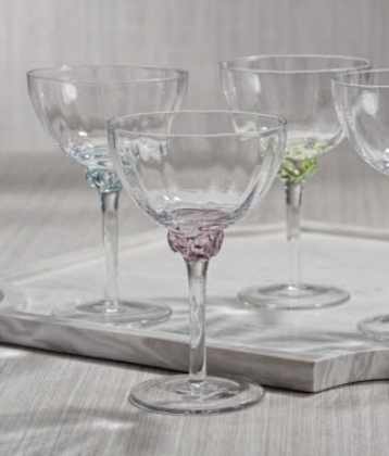 Colette Martini/Cocktail Optic Glass - Lime