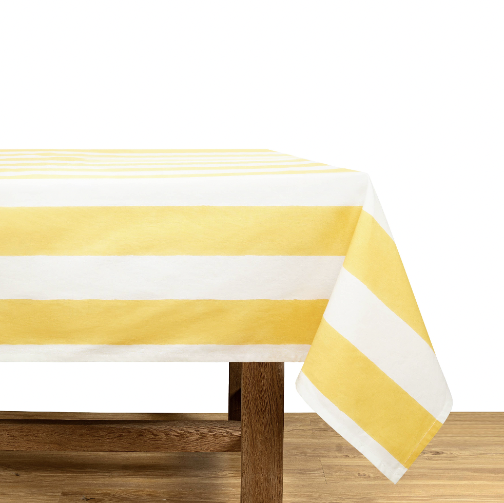 St. Tropez Yellow Stripes | French Tablecloth