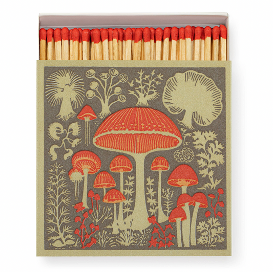 Mushrooms by Real, Fun, Wow!| Square - Safety Matches