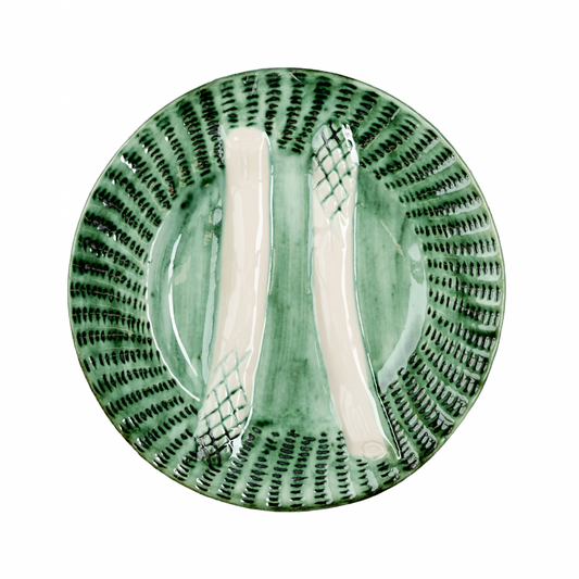 Green with White Asparagus Plate