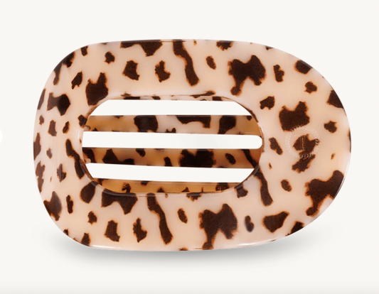 Blonde Tortoise Large Flat Round Hair Clip