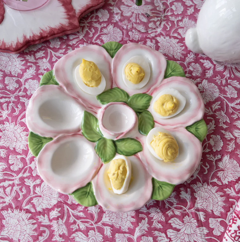 Pink + White Egg Tray