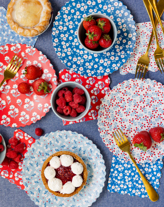 Floral Bamboo Plate - Set of Four