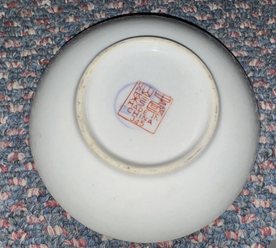 Vintage Millefleur Porcelain Trinket Dish