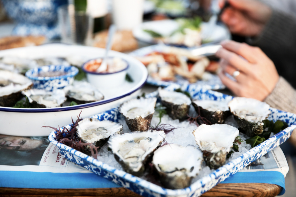Blue Splatter Small Rectangle Tray
