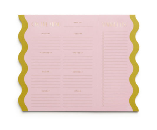 Scalloped Edge Meal Planner Notepad