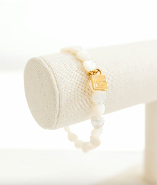 Mother of Pearl Hearts Bracelet