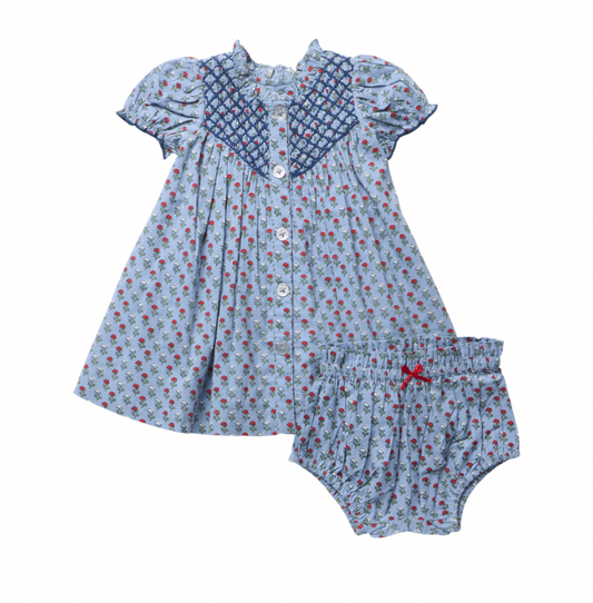 Light Blue Carnation Lucia Dress Set