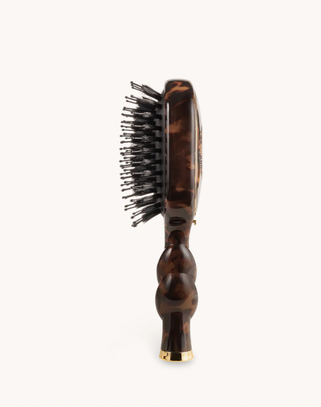 Tortoise Mini Boar Bristle Hair Brush