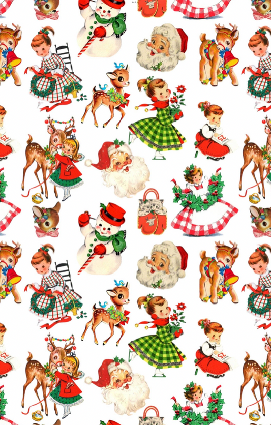 Nostalgic Christmas Double-Sided Tea Towel