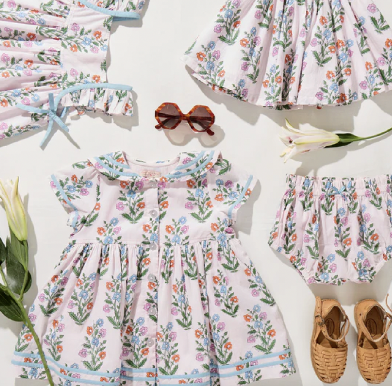 Pink Dewdrop Block Prink Elowen Dress