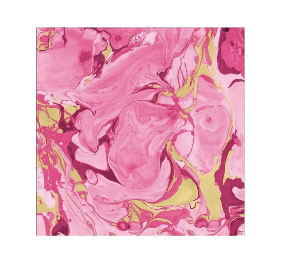 Marbled Rosa Cocktail Napkins