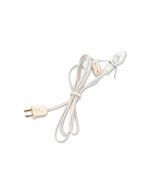 C7 Clear Bulb with White Cord