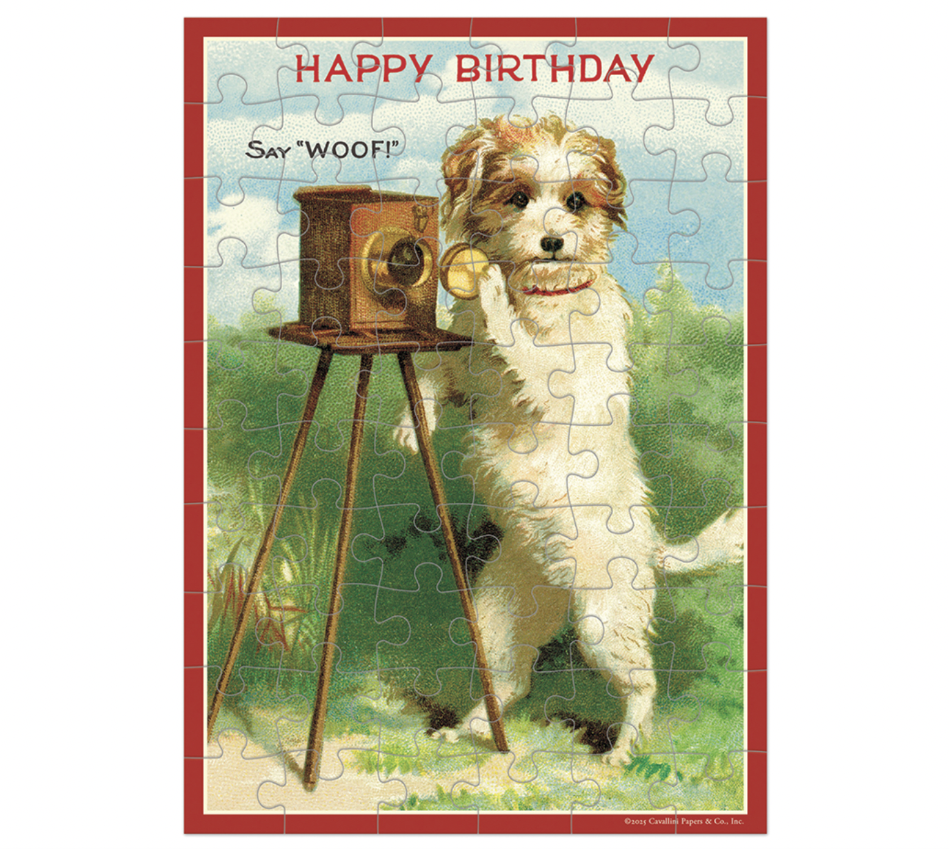 Happy Birthday Dog Puzzle Greeting Card