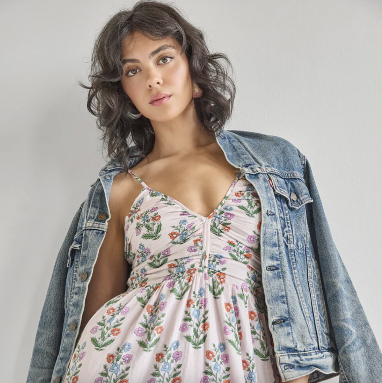 Pink Dewdrop Block Print Women's Hope Dress