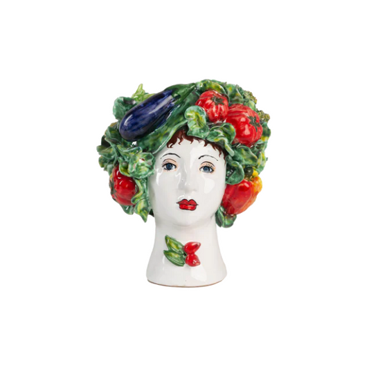 Mixed Vegetables Small Ceramic Head Vase