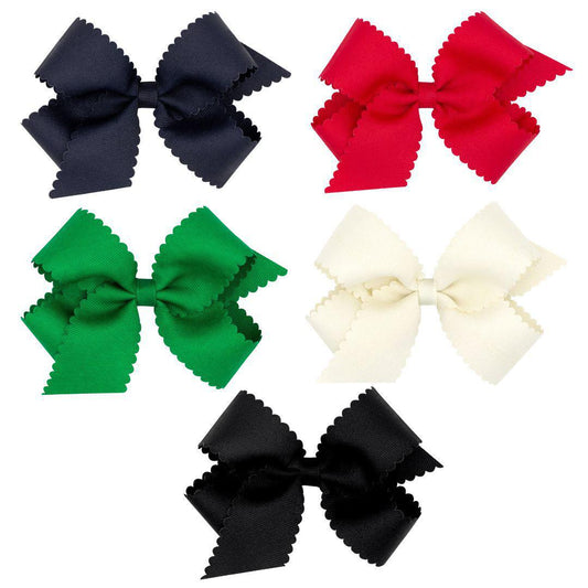 Medium Grosgrain Scalloped Edge Hair Bow