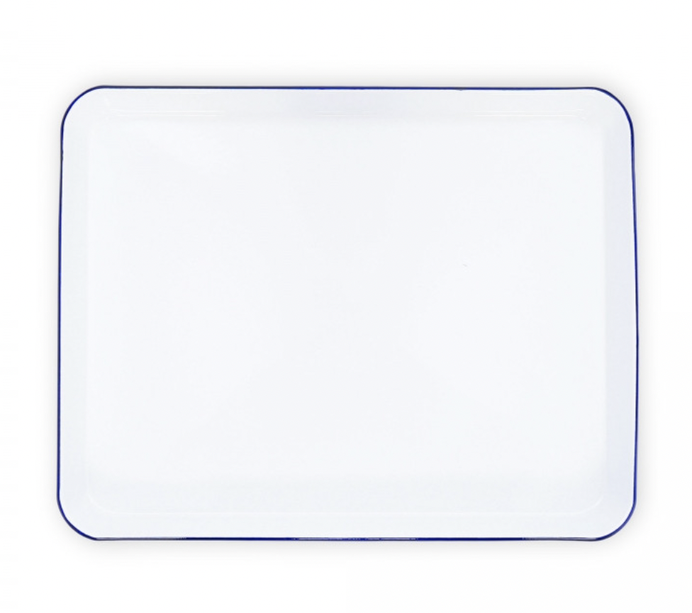 Blue Rim Vintage Large Rectangle/Jelly Roll Tray
