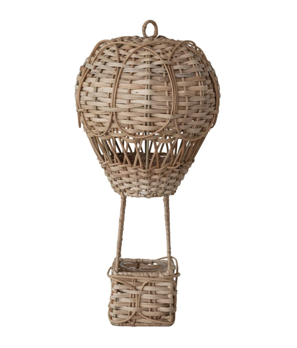 Hand-Woven Rattan Hot Air Balloon