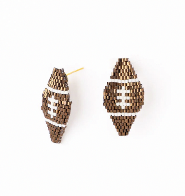 Game Day Luxe Football Earrings