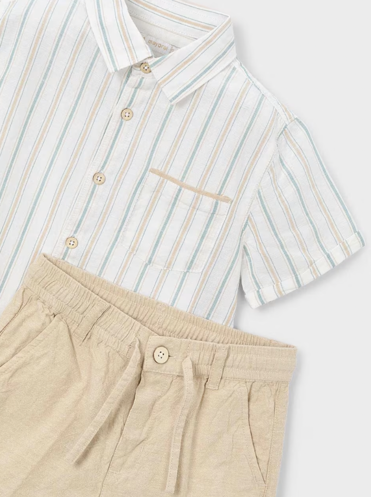 Linen Shirt + Short Set