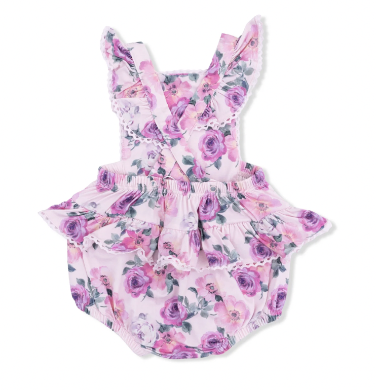 Rose Abundance  Ric-Rac Ruffle Sunsuit