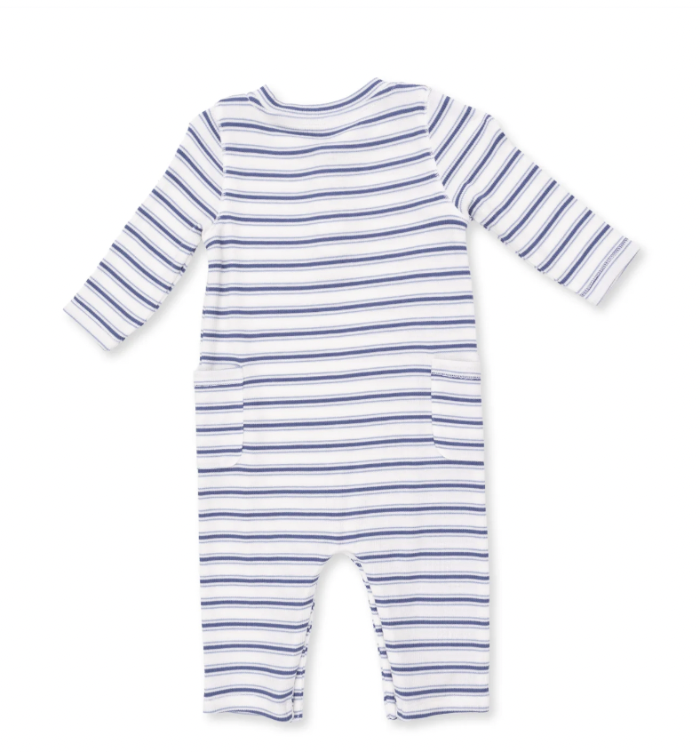 Vintage Blue Stripe Uni Romper