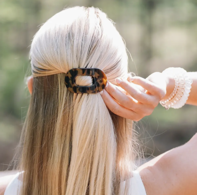 Tortoise | Tiny | Flat Round Hair Clip
