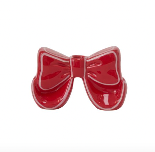 Big Red Bow Candleholder