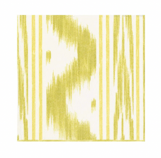 Toile De Nantes Yellow Paper Linen Cocktail Napkins