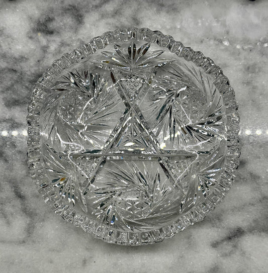 Antique American Brilliant Cut Crystal Dish
