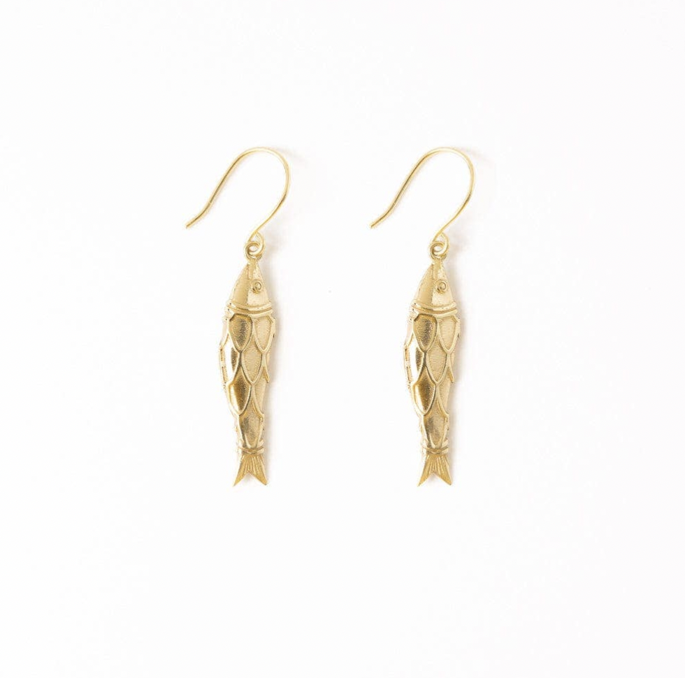 Fish Dimensional Dangle Earrings