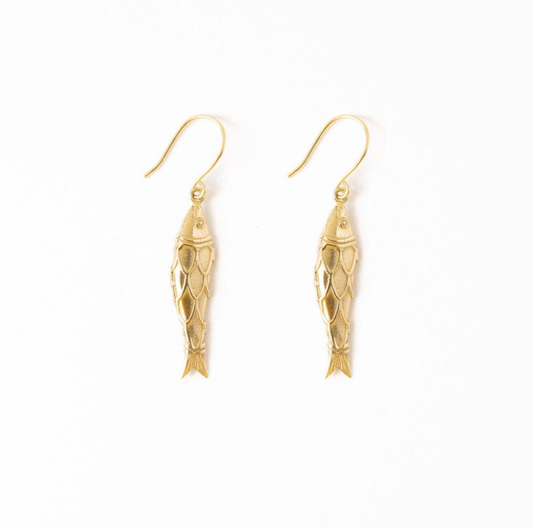 Fish Dimensional Dangle Earrings