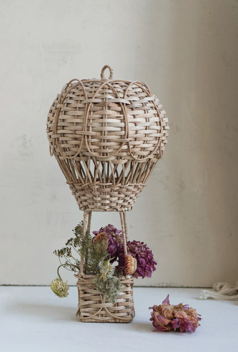 Hand-Woven Rattan Hot Air Balloon