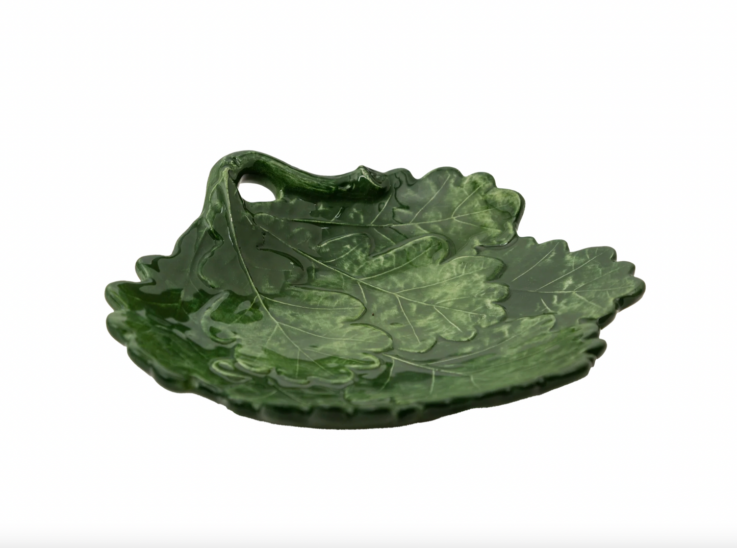 Green Oak Leaves Plate