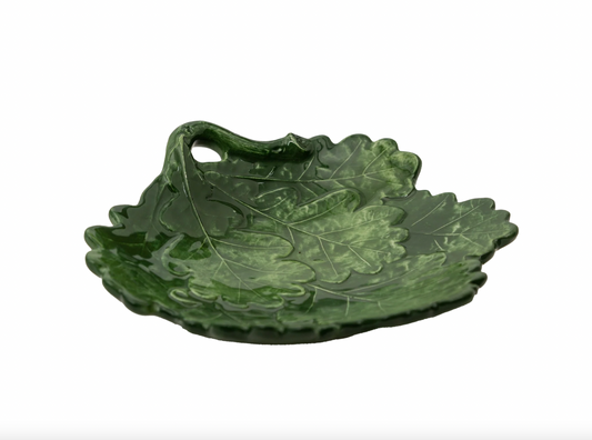 Green Oak Leaves Plate