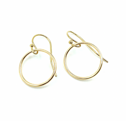 Circle of Love Gold Hoop Earrings