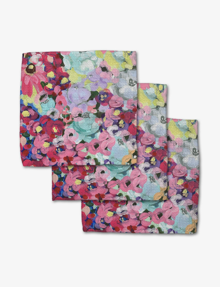 Pink Fields of Joy Dishcloth Set