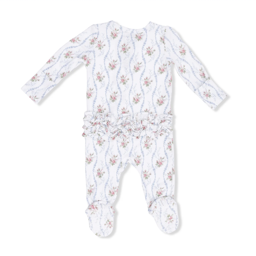 Heirloom Rose Stripe Footie