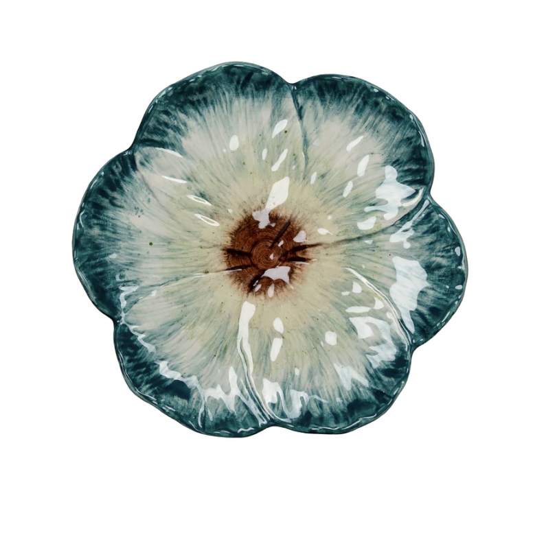 Elisabetta Flower Dessert Plate, Green - COMING SOON!