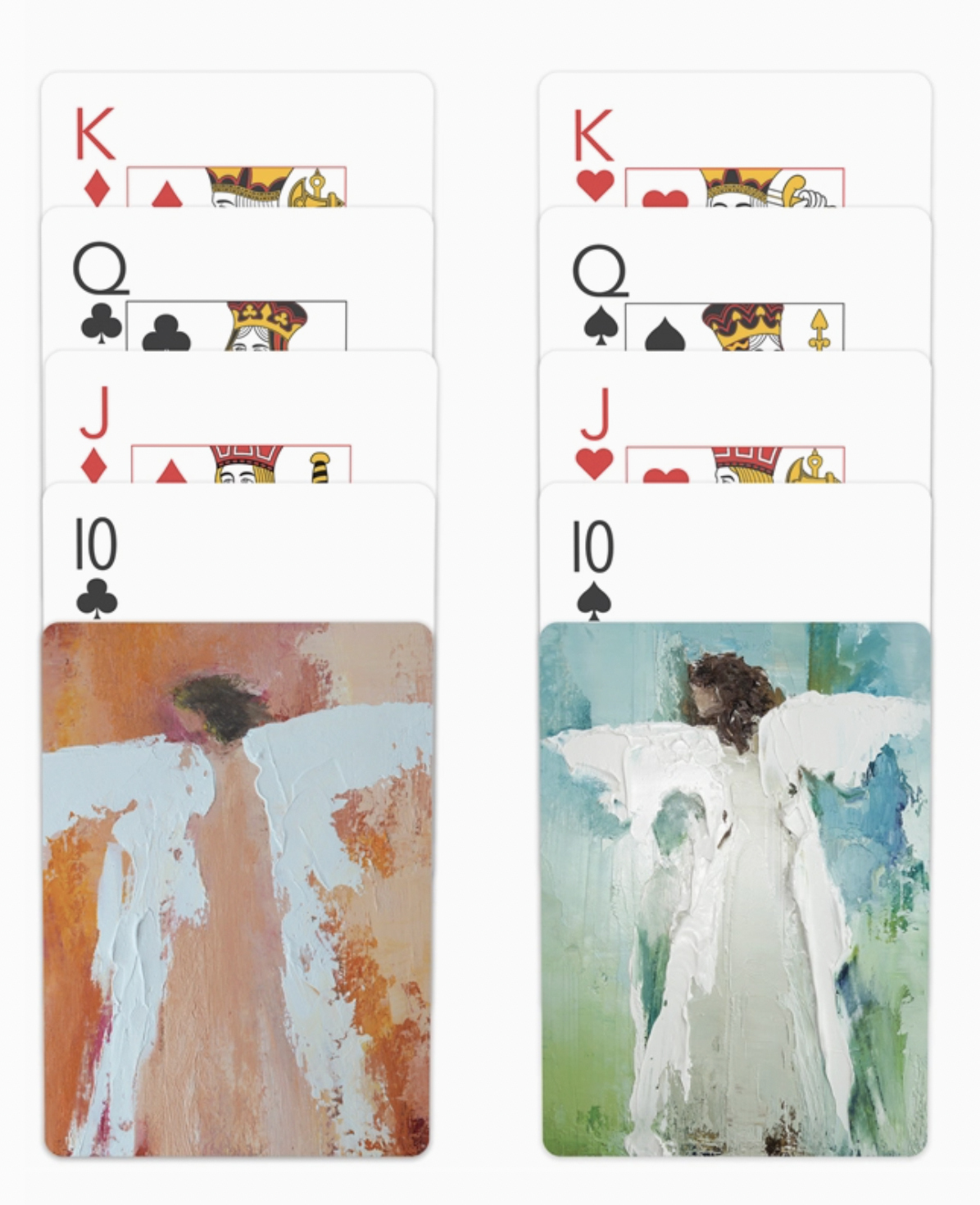 Angel Playing Cards & Acrylic Card Box