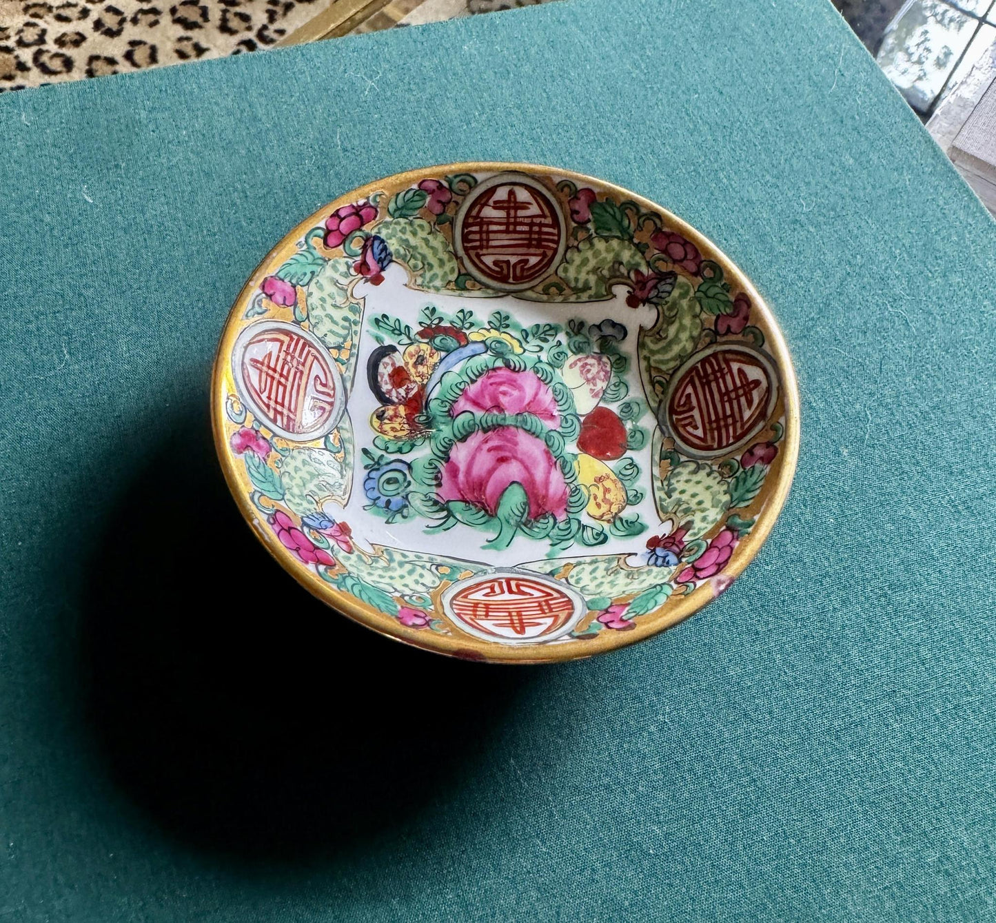 Vintage Rose Canton Dish