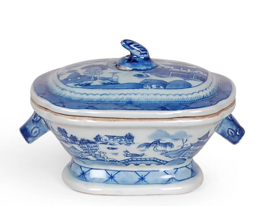 Blue & White Canton Tureen