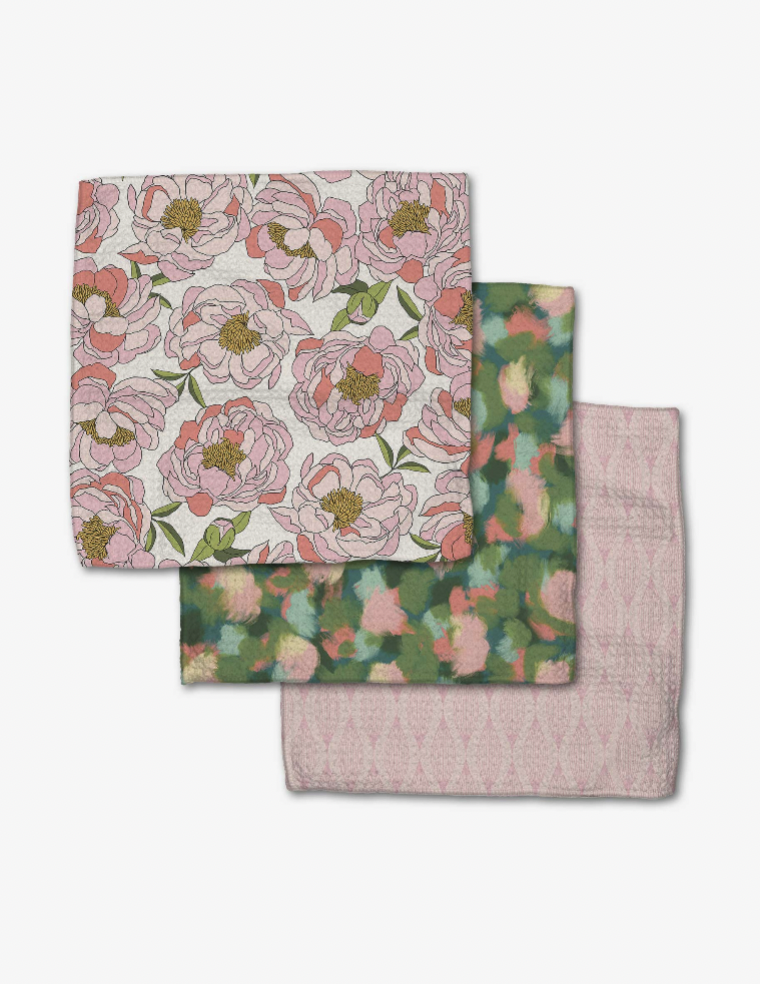 Peony Paradise Dishcloth Set