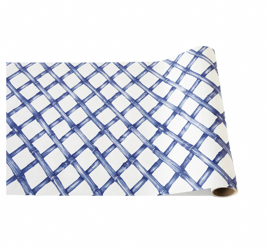 Blue Lattice Table Runner